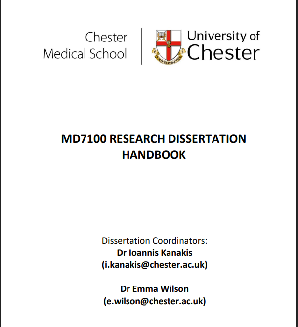 MD7100 Research Dissertation Handbook 2024-25 | UoC