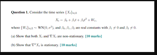 STAT30010 Time Series Assignment 1 Questions | DCU