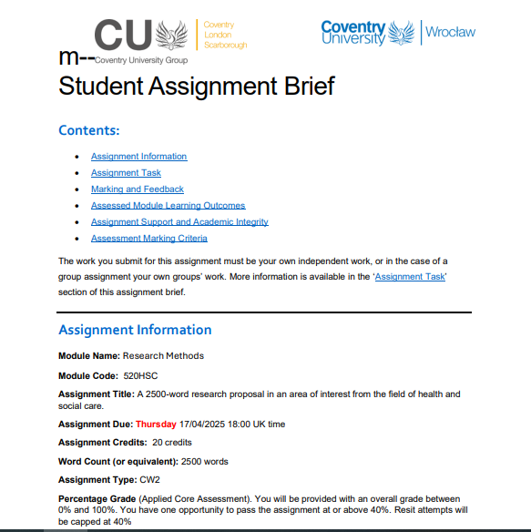 520HSC CW2 Assessment Brief