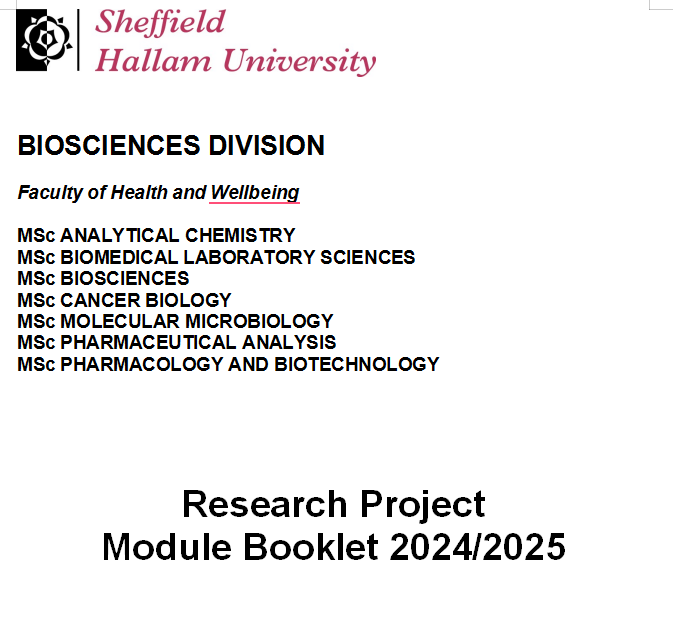 Health and Safety and Risk Research Project Handbook 2024/2025 