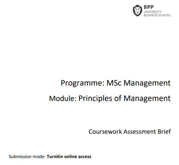 Principles of Management CW5 Summative Assessment Management  Report on Maersk | BPP