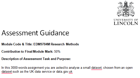 EDM9784M Research Methods Assignment 2 Guidance