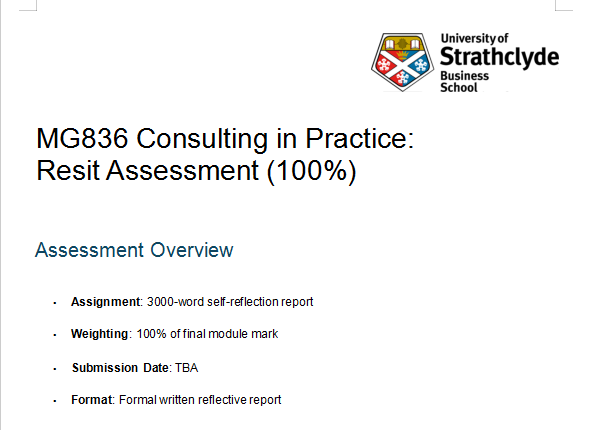 MG836 Consulting in Practice: Resit Assessment