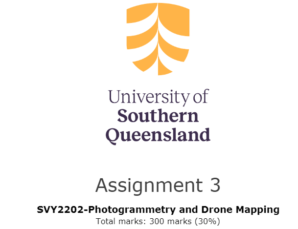 SVY2202-Photogrammetry and Drone Mapping Assignment 3