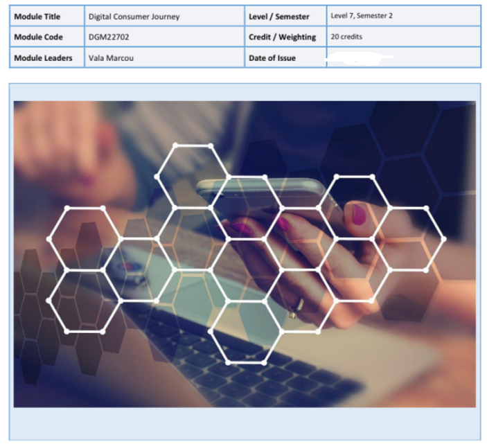 DGM22702 Digital Consumer Journey Project Brief 2025-26  | RUL 