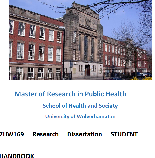 7HW169 Research Dissertation Handbook 2025 