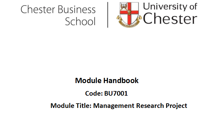 BU7001 Management Research Project Module Handbook 2025 | UOC