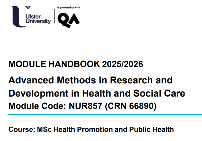 NUR857 Module Handbook 2025/2026 Semester I QA CRN66890
