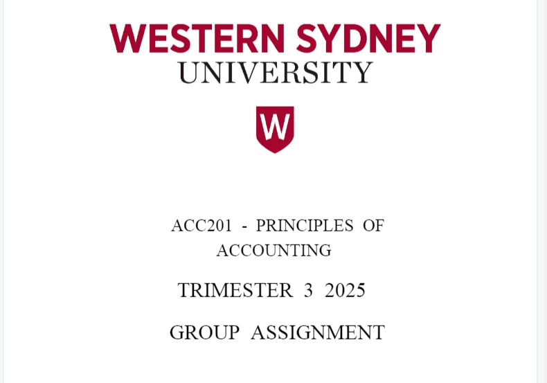 ACT201 Principles of Accounting Group Assignment Tri3, 2025