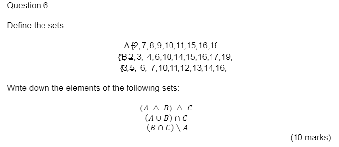 MTH105 Fundamentals of Mathematics Question 6 MTH105 Fundamentals of Mathematics TMA Question 6