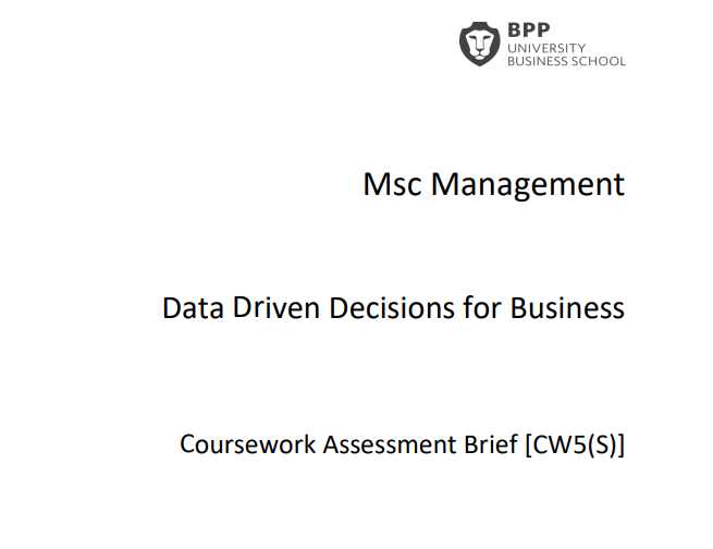 DDDB CW5 Summative Assessment BPP DDDB CW5 Summative Assessment Brief | BPP