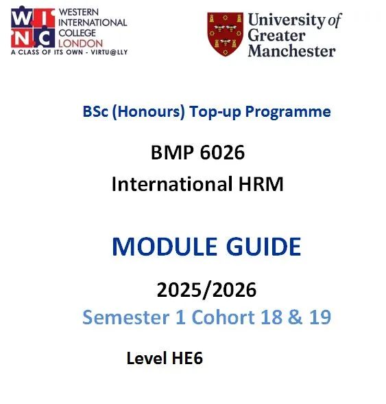 BMP 6026 International HRM Module Guide 2025/26 Semester 1
