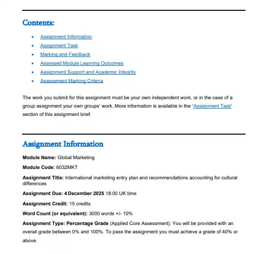 6032MKT Global Marketing CW2 Assignment