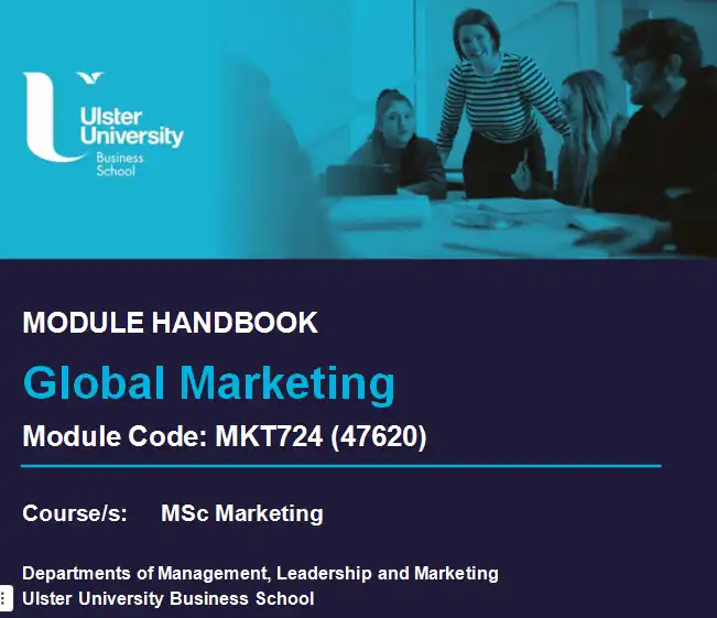 MKT724 47620 Global Marketing Module Handbook 
