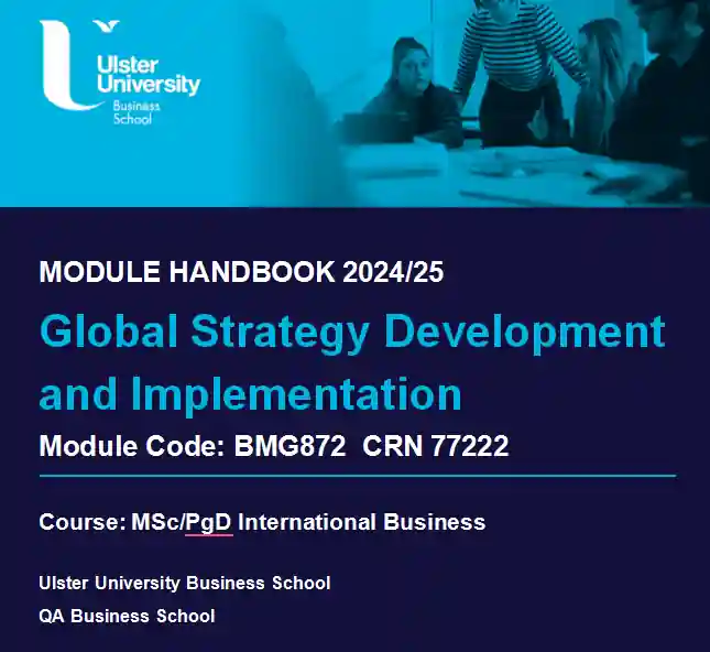 CRN 77222 BMG872 Global Strategy Development and Implementation