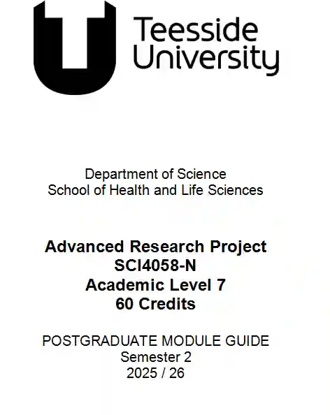 SCI4058-N Advanced Research Project L7 Module Guide PG