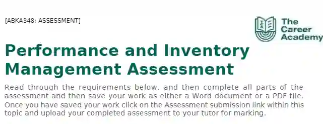 ABKA348 - Performance and Inventory Management Assessment PDF