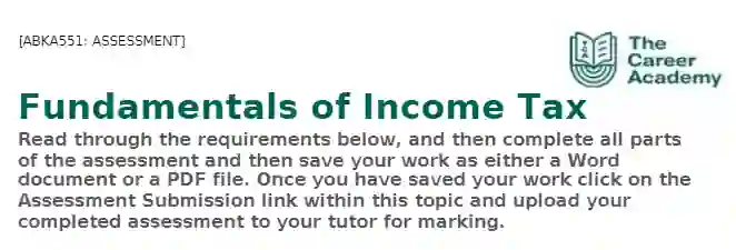 ABKA551 - Fundamentals of Income Tax