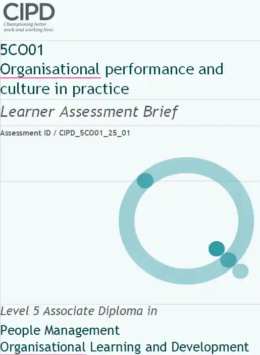 CIPD Level 5CO01 Assignment Brief