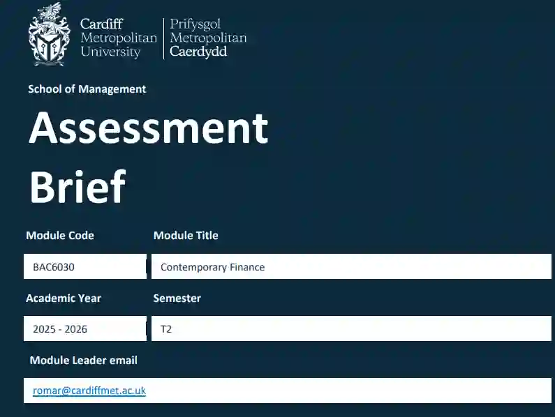 BAC6030 Contemporary Finance Assessment Brief.webp BAC6030 Contemporary Finance Assessment Brief T2 2025/26