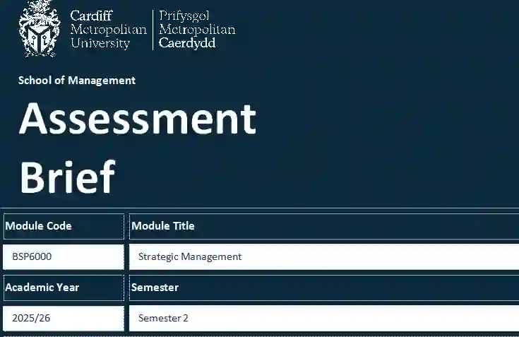 BSP6000 Strategic Management PRES1 Assessment Brief
