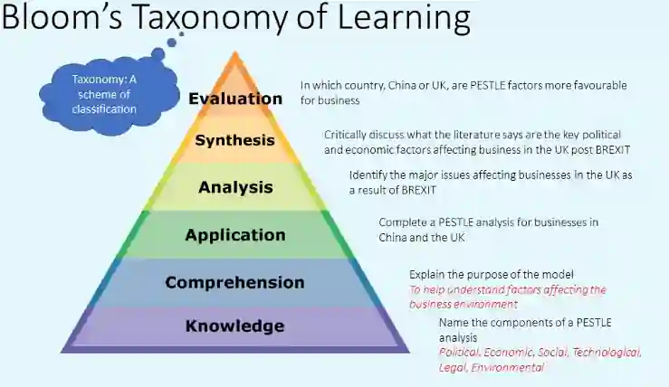 BSP6000 Bloom&rsquo;s Taxonomy of Learning