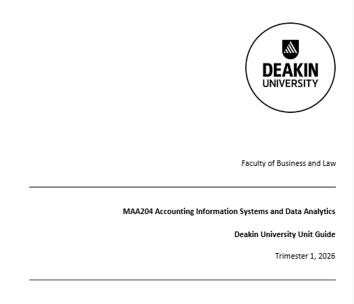MAA204 Accounting Information Systems and Data Analytics