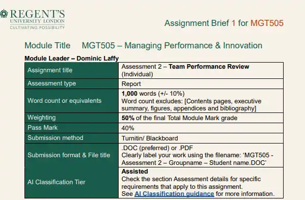 MGT505 Assessment 2