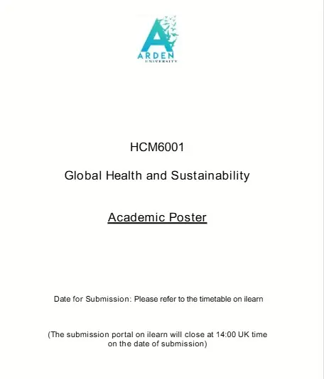 HCM6001 Global Health and Sustainability Academic Poster