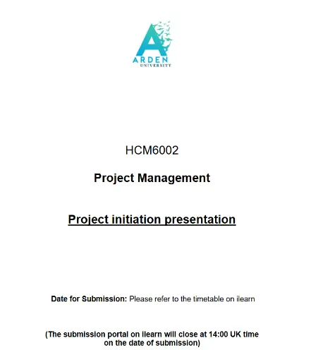 HCM6002DA Project Management Assessment brief