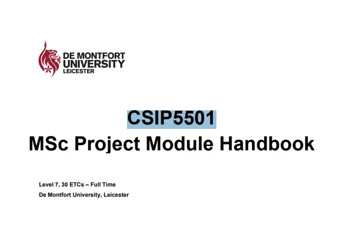 CSIP5501 MSc Project.webp CSIP5501 MSc Project Module Handbook