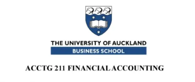 University of Auckland  ACCTG 211 - Financial Accounting