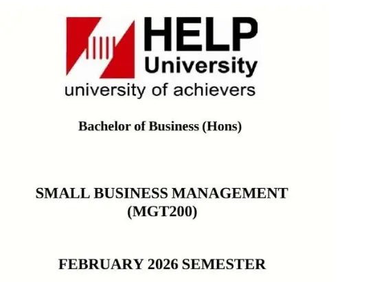 Small Business Management (MGT200 ) Help University