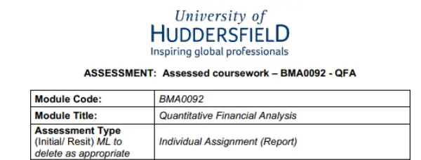 BMA0092 Quantitative Financial Analysis.webp BMA0092 Quantitative Financial Analysis (QFA) Assessment Coursework