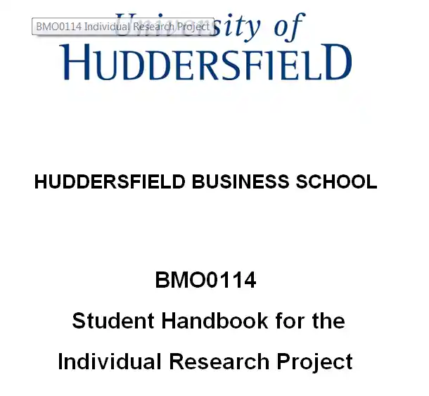 BMO0114 University of Huddersfield.webp BMO0114 Handbook University of Huddersfield