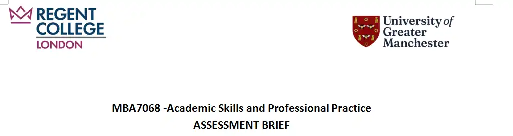 MBA7068 Academic Skills and Professional Practice