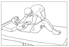 Peter lifts Jane up to change her posture.webp