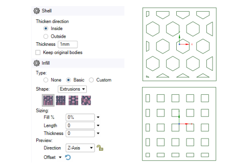 Geometric comparison study