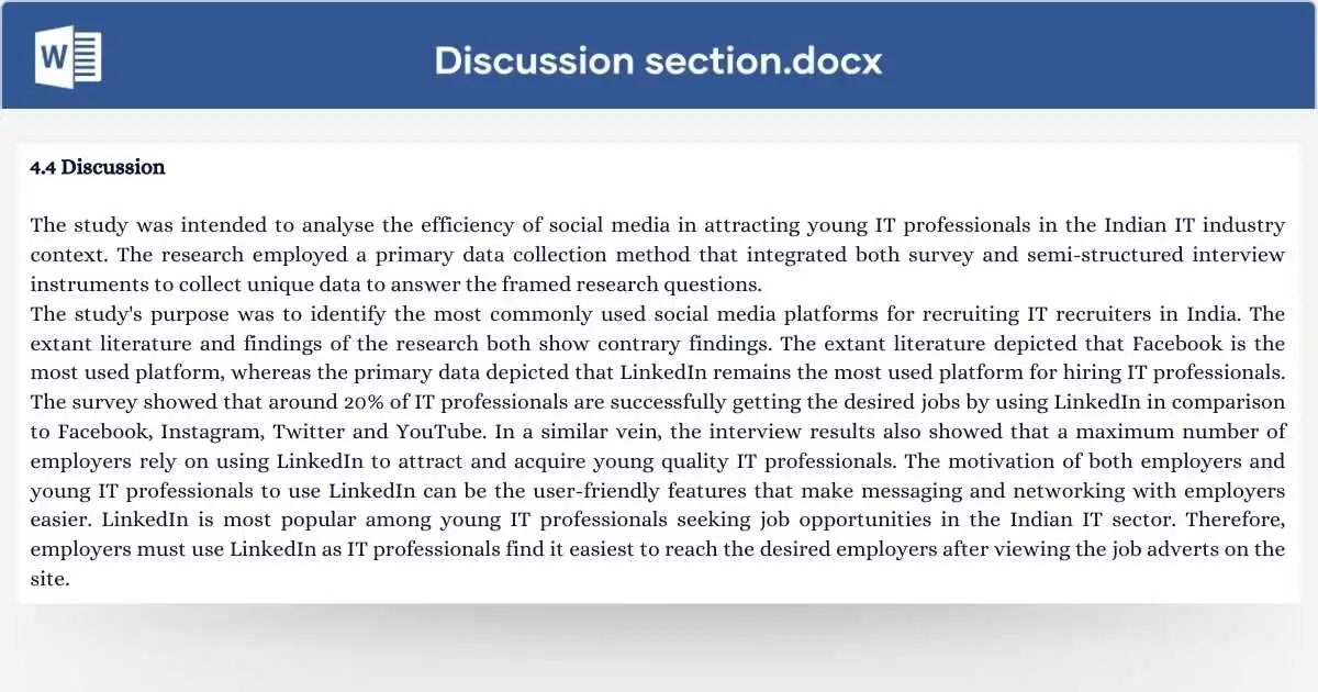 Discussion Section Example 