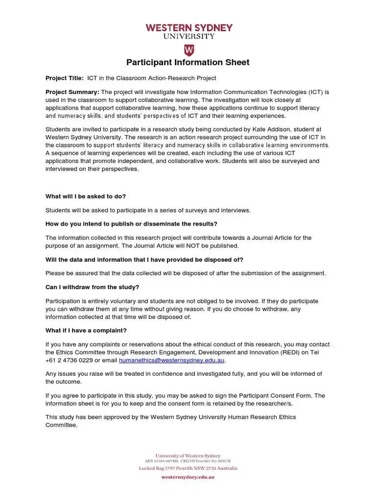 Ethics Form Sample 