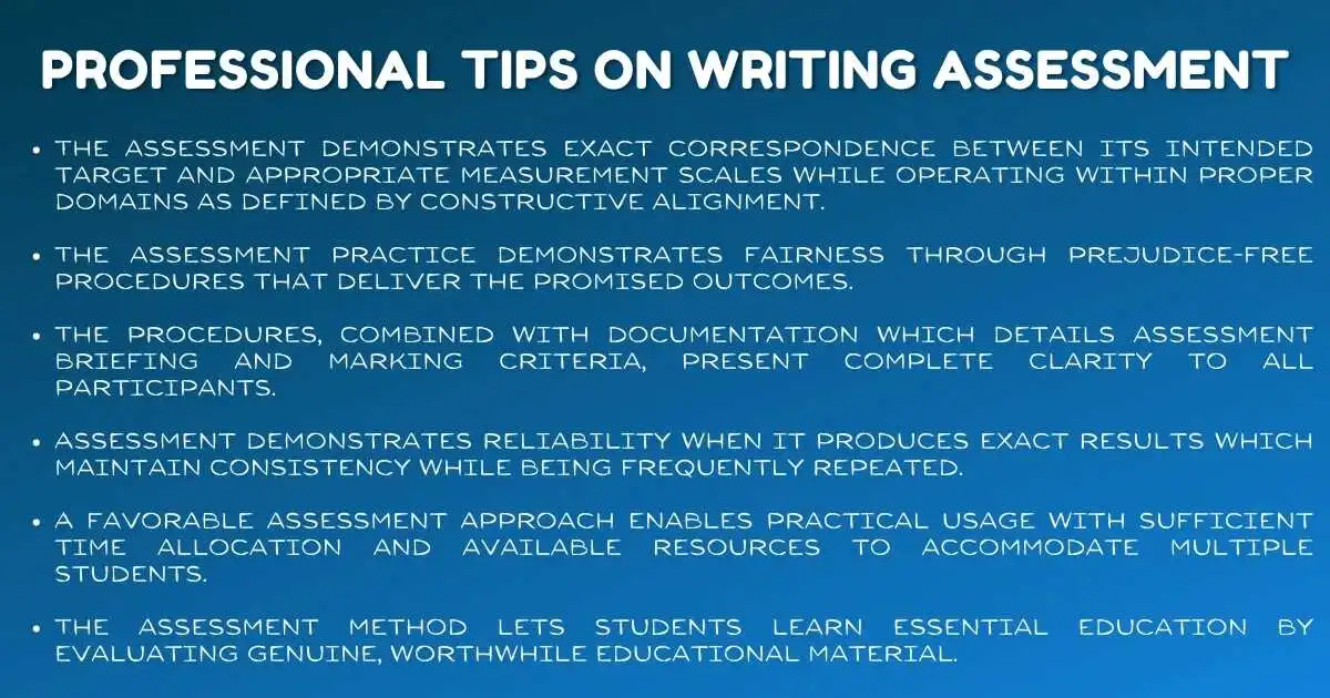 Professional Tips on Writing Assessment
