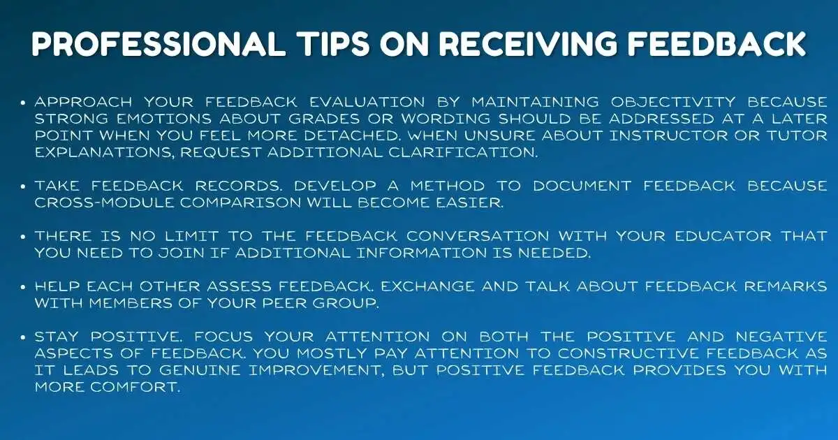 Professional Tips on Receiving Feedback