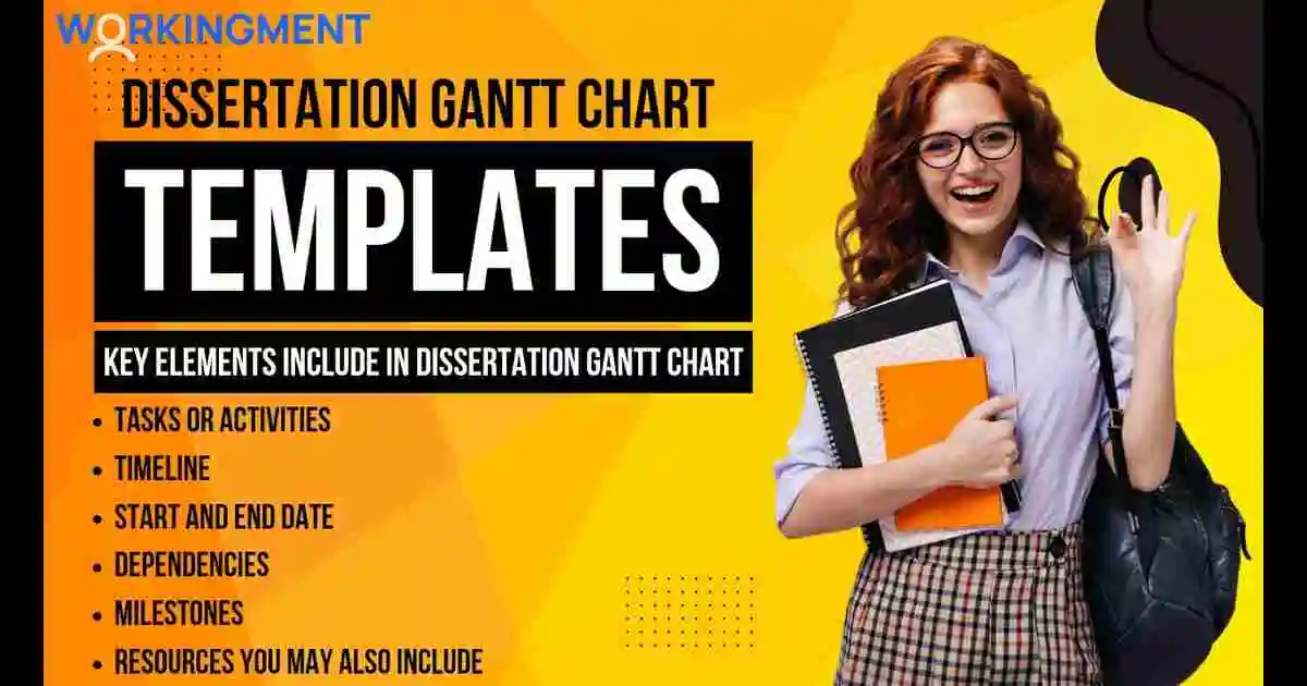Key Elements Included in Dissertation Gantt Chart