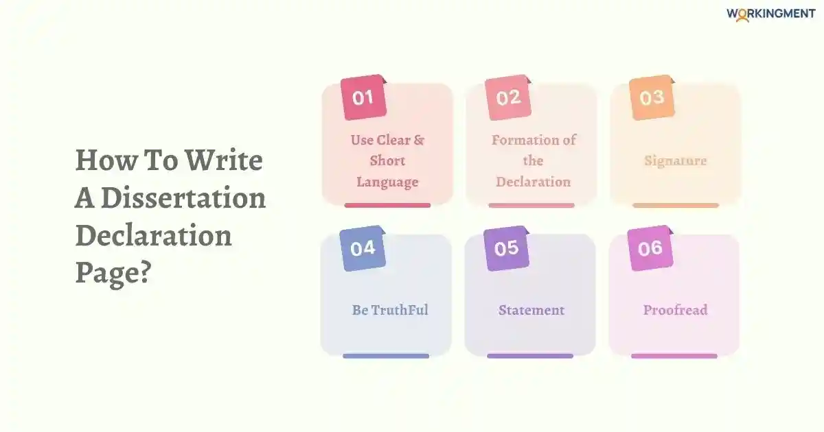How To Write A Dissertation in Declaration Page