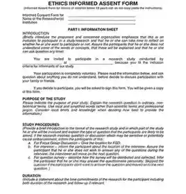 Ethics Form Example Ethics Form Example