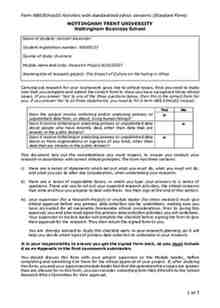 Ethics Form Example 2 Ethics Form Example 2